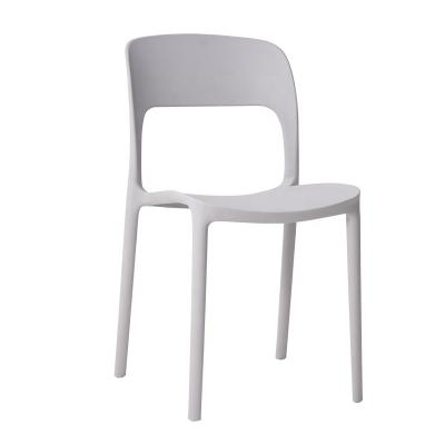 China Cheap Wholesale Affordable Stackable Gray Plastic Restaurant Dining Chairs for sale