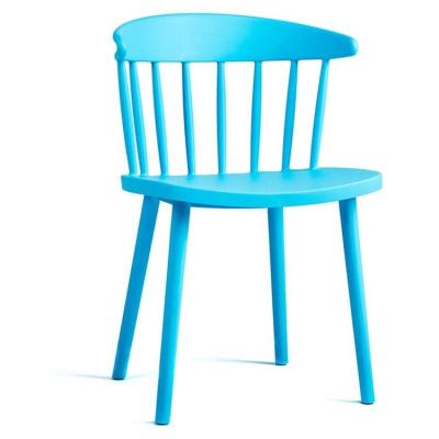 China Affordable Modern Lake Blue Plastic Restaurant Dining Chair With Plastic Leg for sale