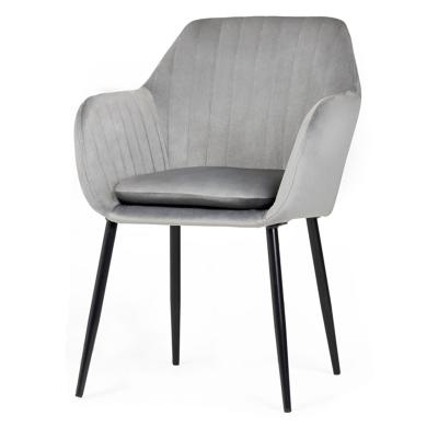 China Affordable Modern Hot Sale Gray Upholstered Dining Chairs With Cushion for sale