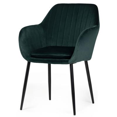 China Affordable Modern Hot Sale Green Upholstered Dining Chairs With Cushion for sale