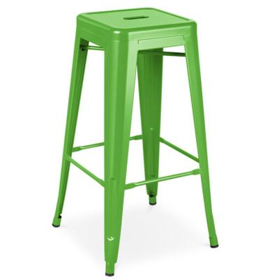 China Counter Height Contemporary Green Rustic Metal Bar Stool for sale