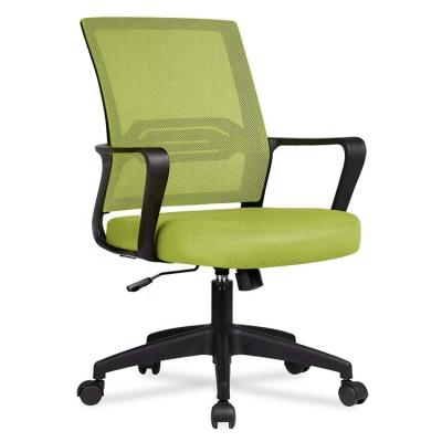 China (Size)Adjustable Ergonomic Office Chair Swivel Office Chair With Mesh Backrest Rocker Function Height Adjustable Green for sale