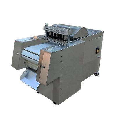 China Industrial Automatic Meat Processing Plants Large Capacity Chicken Meat Fish Pork Rib Poultry Rib Steak Bone Frozen Cube Dicer Cutting Machine For Sale for sale