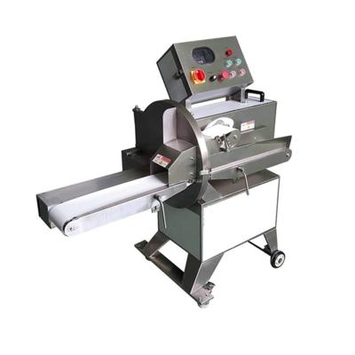 China Restaurant Meat Machine Stainless Steel Automatic Adjustable Bacon Dicing Ham Cooked Beef Slicer Cutter for sale