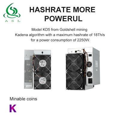 China 12KGS Goldshell KD5 18TH/S 2250W Kadena Miner for sale