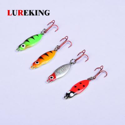 China Hot Sale IL016 4color/lot Lead Metal Lureking New Mini Lead Metal Lure Bait Ice Fishing Lure Jig Hook 50mm Fake 6g Fish for sale