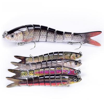 China Plastic Lureking 8 Section Swimbait Fishing Lure Groundbait, Artificial Sinking Fishing Lure For Fishing for sale