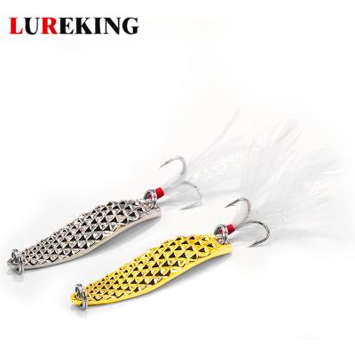 China TB Lead Metal Lureking In Stock 7g 45mm Shiny Attractive Metal Spoon for sale