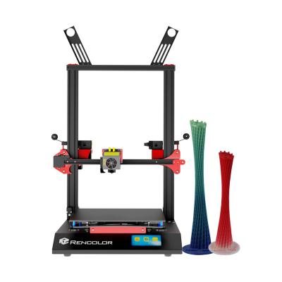 China Rencolor multi-axis 2 in 1 beak DM-10 FDM 3d multi_color PLA prusa i3 printing machines original prusa impresora 3d printer mix color for sale