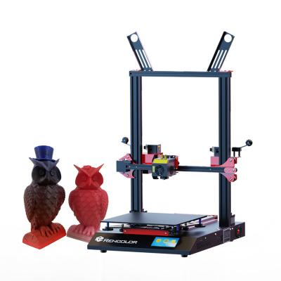 China Mini 2 in1out Rencolor DM-10 3d printer multimode multicolor color multi-axis mixed color FDM 3D printer for sale