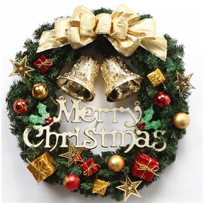 China Waterproof Eco-friendly Lime Christmas Wreath 30 40 50 60CM Christmas Decoration Door Rattan Circle Garland Hotel Mall Hanging Decoration for sale