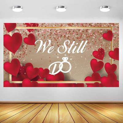 China Wedding Backdrop Decoration We Always Do Backdrop Banner Bridal Shower Engagement Bachelor Party Great Banner Wedding Celebrate Background Decoration for sale