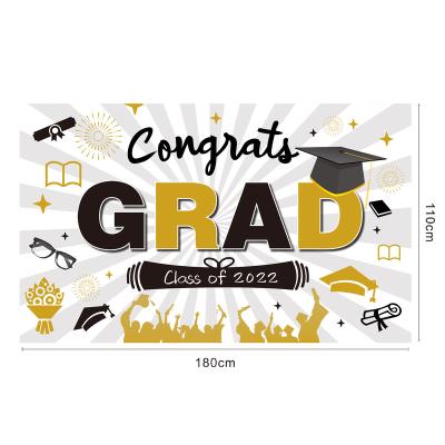 China 2022 Graduation Season Party Banner Graduation Party Layout Photo Background Cloth Hanging Photo Decoration Banners for sale