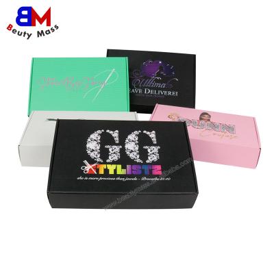 China Recycled Materials Folding Paper Box Packaging Custom Shipping Logo Printed Gift Jewelry Mailer Cardboard Wig Corrugated Paper Boxes for sale