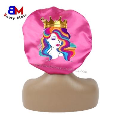 China Satin Silk Hat Double Layer Cowl Image Export Satin Oversized Round Lid Hat With Small Bag for sale