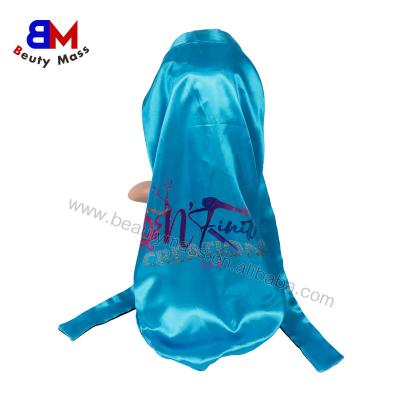 China New Product Low MOQ Adjustable Silk Hood Double Layer Hood Band Wrap Long Silk Hood for sale