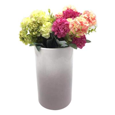 China 2021 MOQ 1pcs Hotsale Amazon Flower Vase Ceramic Flower Vase Eco-friendly Gray Ceramic Soft Handwork For Decoration for sale