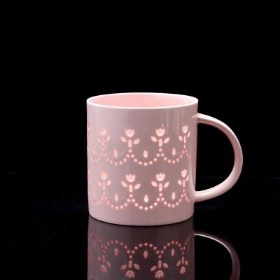 China Eco Friendly Viable Pure Tea Coffee Logo Color DIY Ceramic Mug for sale