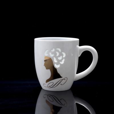 China 2021 Hot Selling Viable White Obvious Exquisite Mugs And Cups Coffee Flower Ceramic Mug for sale