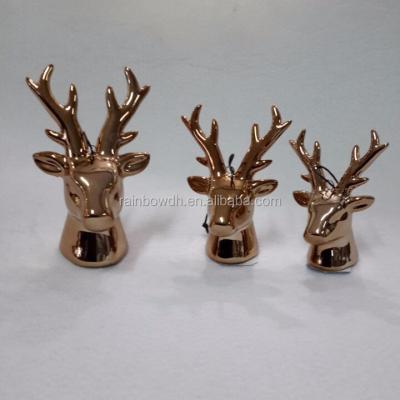 China Europe Hanging Christmas Home Decor Porcelain Deer Figurines for sale