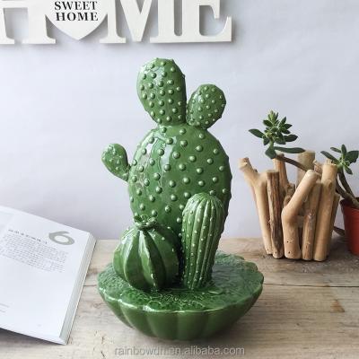 China Artificial Africa Porcelain Cactus Ornament for Home Decoration for sale