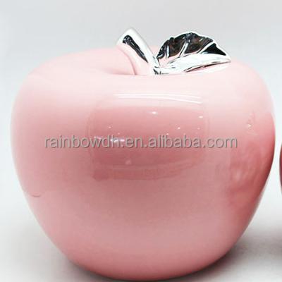 China Contemporary Ceramic Apple Valentine's Day Rose For Home Decoration for sale