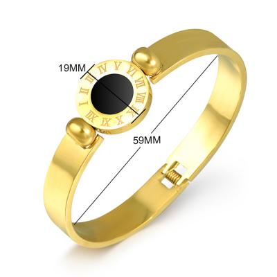 China TRENDY Expandable Inspired Designer Gold Bangles Charm Stainless Steel Bracelet for sale