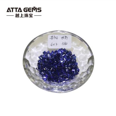 China Ceylon #34 Synthetic Blue Sapphire Wand Machine Low Cost Cat Eye Blue Sapphire Glass for sale