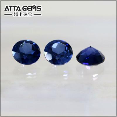 China Color Set or Fire #34 Synthetic Blue Sapphire High Quality Lab Created Blue Sapphire Price Per Piece for sale