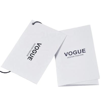 China New Design Viable Wholesale 400 Gsm Art Folded Paper Hang Tag for sale