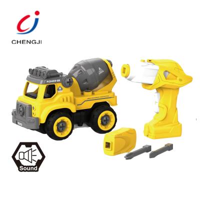 China RC Model 3 in1 Disassemble Engineer Toy Cement Mixer Truck , Remote Control Toy RC Assembly Truck for sale