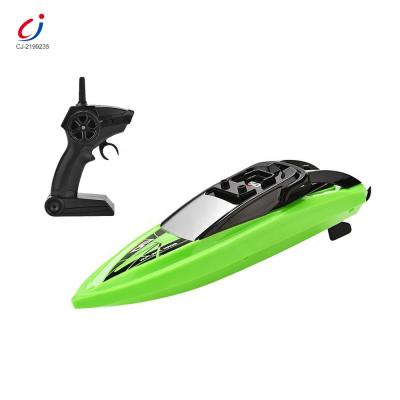 China 1:47 2.4G RC model remote control boys speedboat plastic racing waterproof high speed rc boat for sale