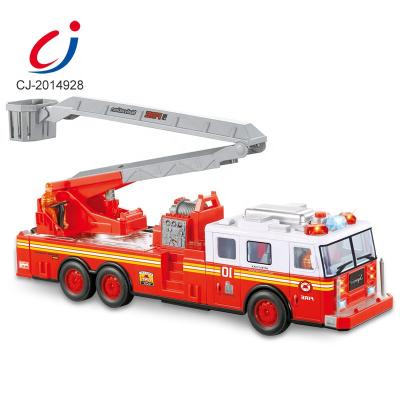 China RC Hobby New Arrival Four Way Remote Control Fire Truck, with Light and Sound RC Fire Car for Boy for sale