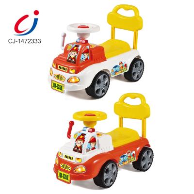 China Ride On Toy Plastic Bb Sounds Steering Wheel Ride On Car Toy, Sliding Fire Engine Kids Cartoon Ride On Car for sale