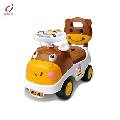 China Ride On Toy Hot Selling Cute Cartoon Plastic Cows Outdoor Indoor Sliding Push Driving Toy Children Ride On Car for sale