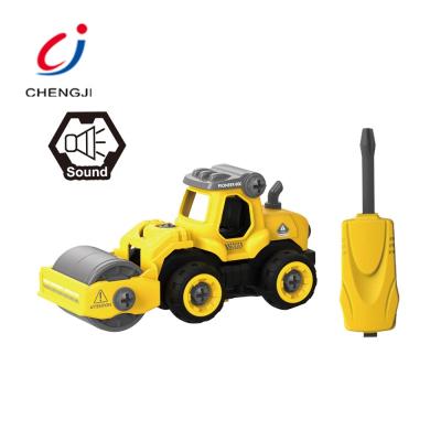 China Diy DIY Truck Toy Popular Play Games Toys Road Roller Model Car, Engineering Series Car Children Educational Toys for sale