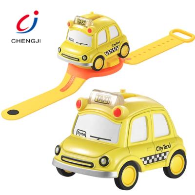 China 1:62 Mini Alloy Sliding Vehicle Diecast Hand Watch Car Cartoon Toy With Light Music CJ-1634537/CJ-1634538 for sale