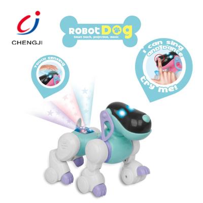 China Toy Smart Battery Operated Touch Feeling Sound Interactive Projection Lightweight Electronic Toy Dog Robot for sale