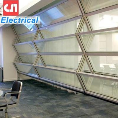 China Modern Airport Electric Vertical Folding Partition Walls Glass Wall Automatic Vertically Retractable System for sale