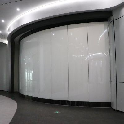 China Modern Full Automatic Sliding Glass Walls Electric Sliding Glass Wall Automated Self-driving Panel System Glass Wall Partitions for sale