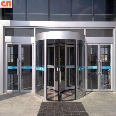 China Heat Insulation Three Or For Wing Aluminum Glass Revolving Door Automatic Revolving Door EX WORK for sale