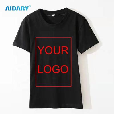 China High Quality Customized Anti-wrinkle AIDARY MOQ 1pc Logo Unisex 180g Soft T-shirt for sale