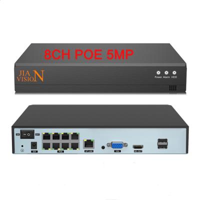 China 5MP Surveillance Systems Security CCTV IP Camera dvr 8 channel NVR POE JA-0108NVR-P for sale