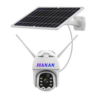 China color night vision security ip 4g hd outdoor smart solar powered ptz vigilant camera with siren for sale