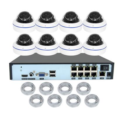 China NIGHT VISION 8ch POE IP Metal Dome 5MP Security Camera Surveillance CCTV System for sale