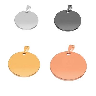 China Wholesale China High Polished 316l Stainless Steel White Disc Round Dog ID Tag for sale