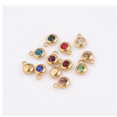 China High Quality DIY Stainless Steel Wholesale Stainless Steel Gold Filled Birthstone Jewelry Findings Components for sale