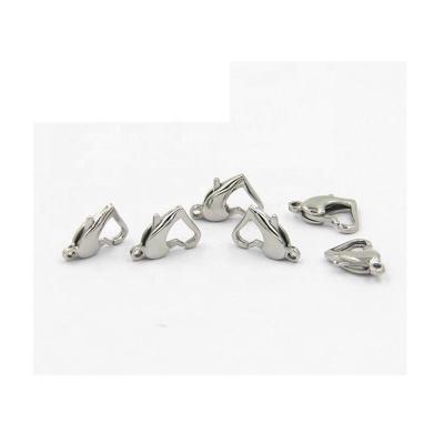 China Wholesale Cheap Stainless Steel 304 Stainless Steel Lobster Clasp Jewelry Heart Shaped Findings for sale