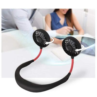 China Hot Selling Portable Mini Fan Summer Neck Fan Flexible Hands Free Hanging Fan, USB Rechargeable Electric Mini Fan, Neck Band Sports Fan for sale