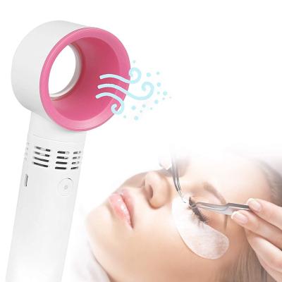 China Mini Bladeless Portable Car Fan Handheld Rechargeable Radio USB 3 Handy Speed ​​No Foil Eyelash Fan Dryer Eyelash Extension Supply for sale